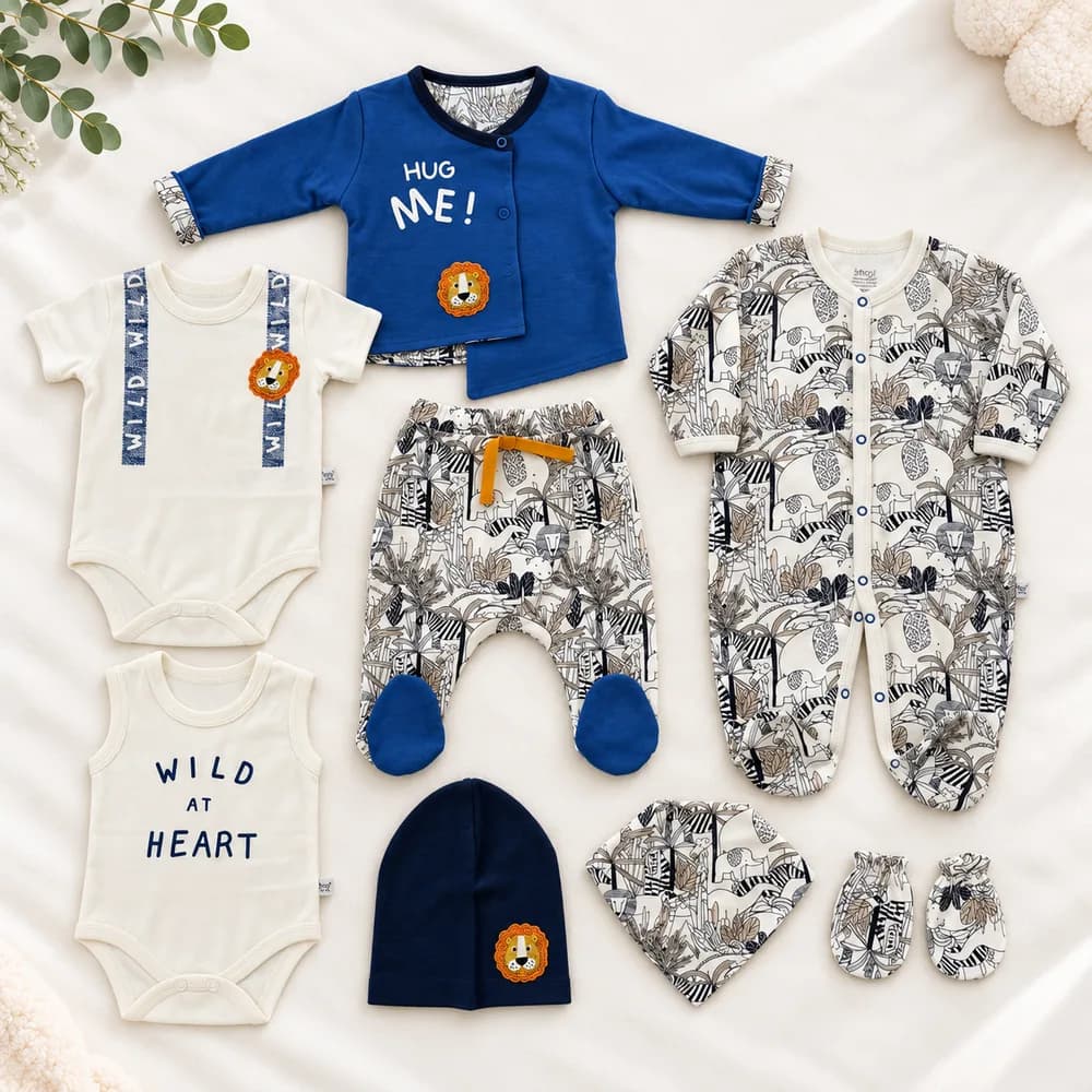 Coffret Naissance 8 Pièces « Wild at Heart » — Safari